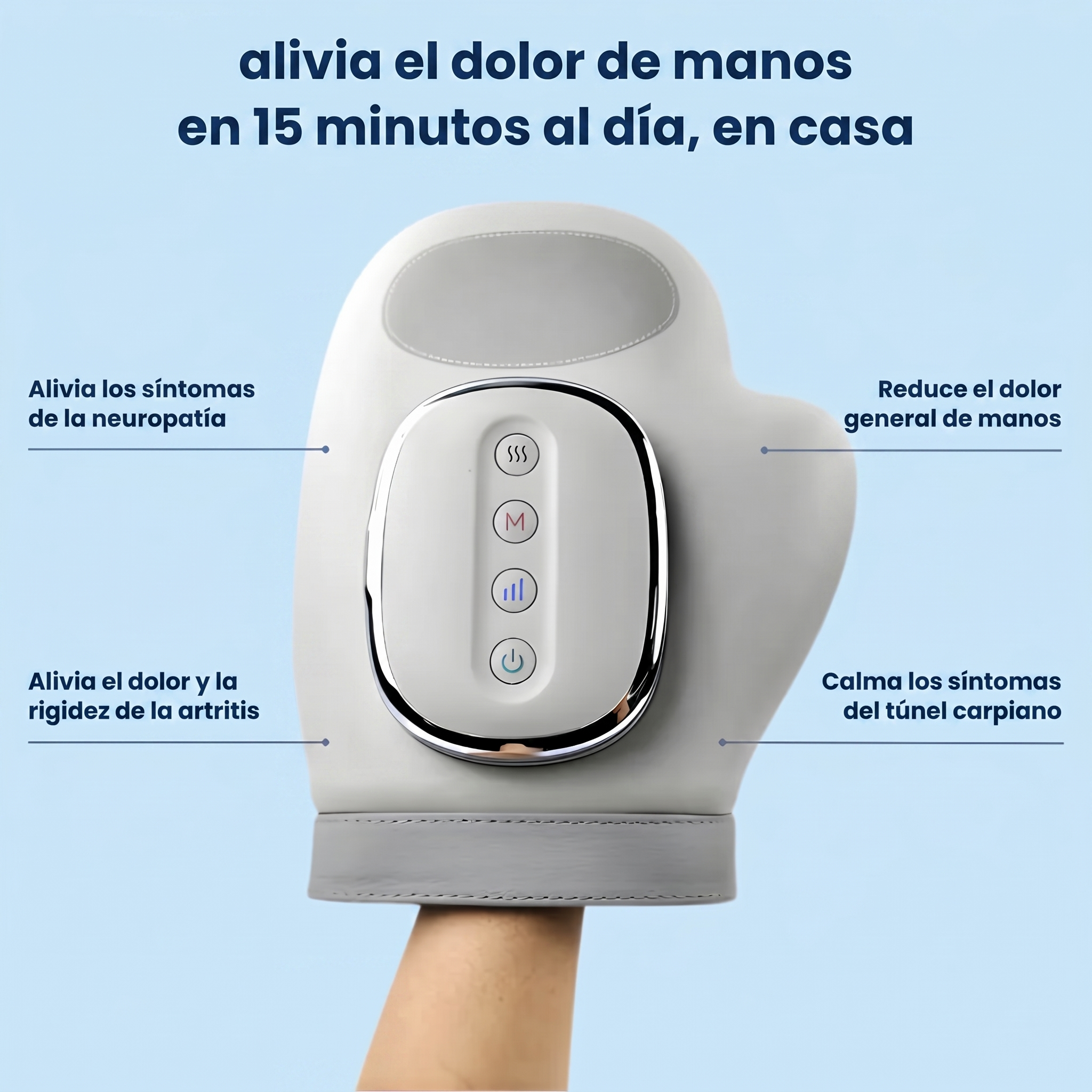 Masajeador de Manos Premium — para Dolor, Artritis y Túnel Carpiano: Alivio Real en 15 Minutos